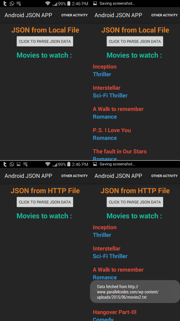 ANDROID JSON 1