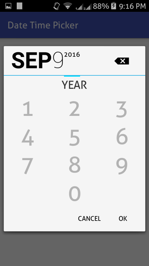 Android Material Datetime picker example