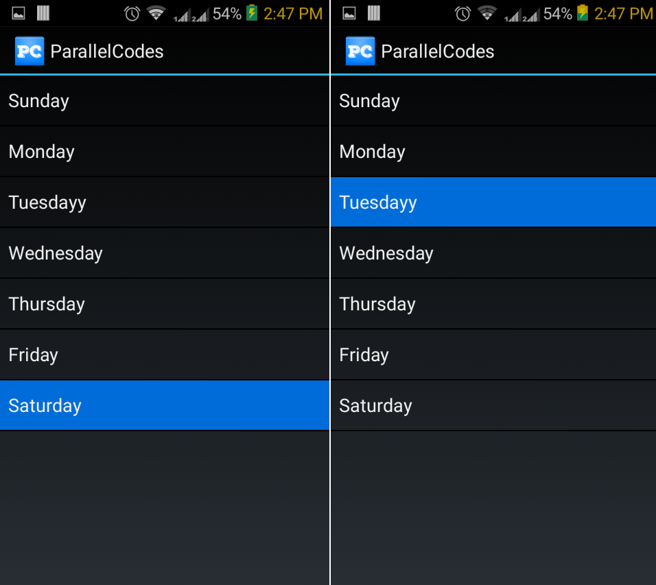 Android ListView Items from String-array xml - ParallelCodes