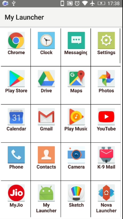 create android launcher 0062