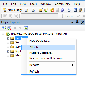 Install and Attach Northwind Database in SQL Management Studio sql attach