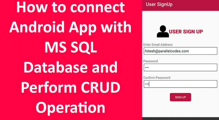 android ms sql database app
