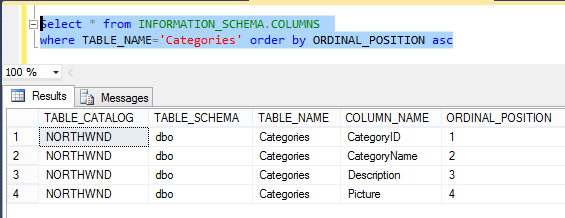 form scald gray SQL Server - How to get all Column names of a table - ParallelCodes