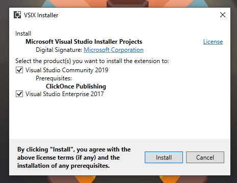 C# SetUp Project Installer Extension VS2017 VS2019 - ParallelCodes