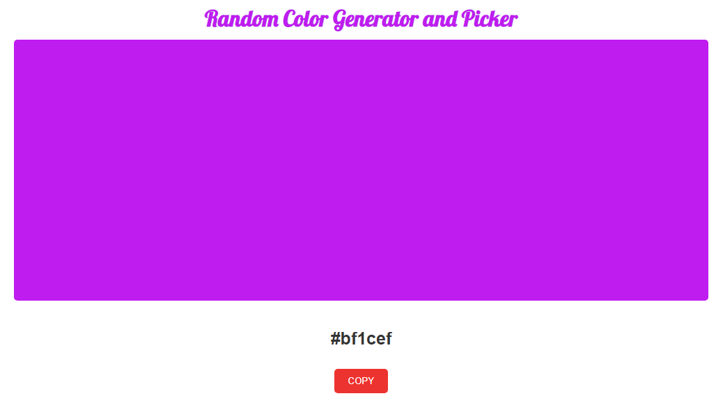 5 random color generator
